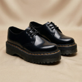 FIG Slate — Polished Black Platform Oxford