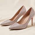 FIG Aura - Crystal Embellished Glitter Stiletto Pump