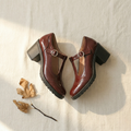 FIG Roux — Patent Brogue T-Bar Mary Jane Heel
