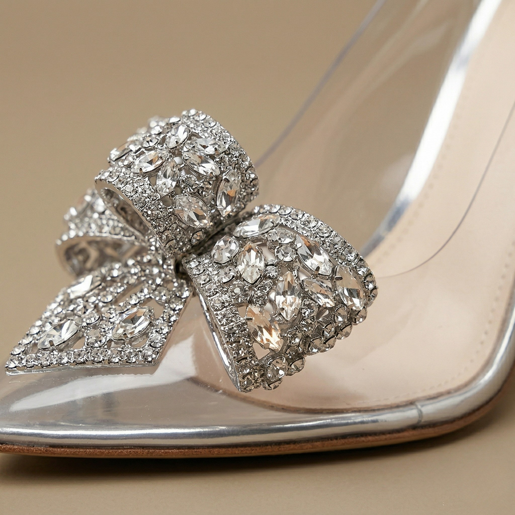 FIG Lumi - Crystal Bow Clear Stiletto Heel