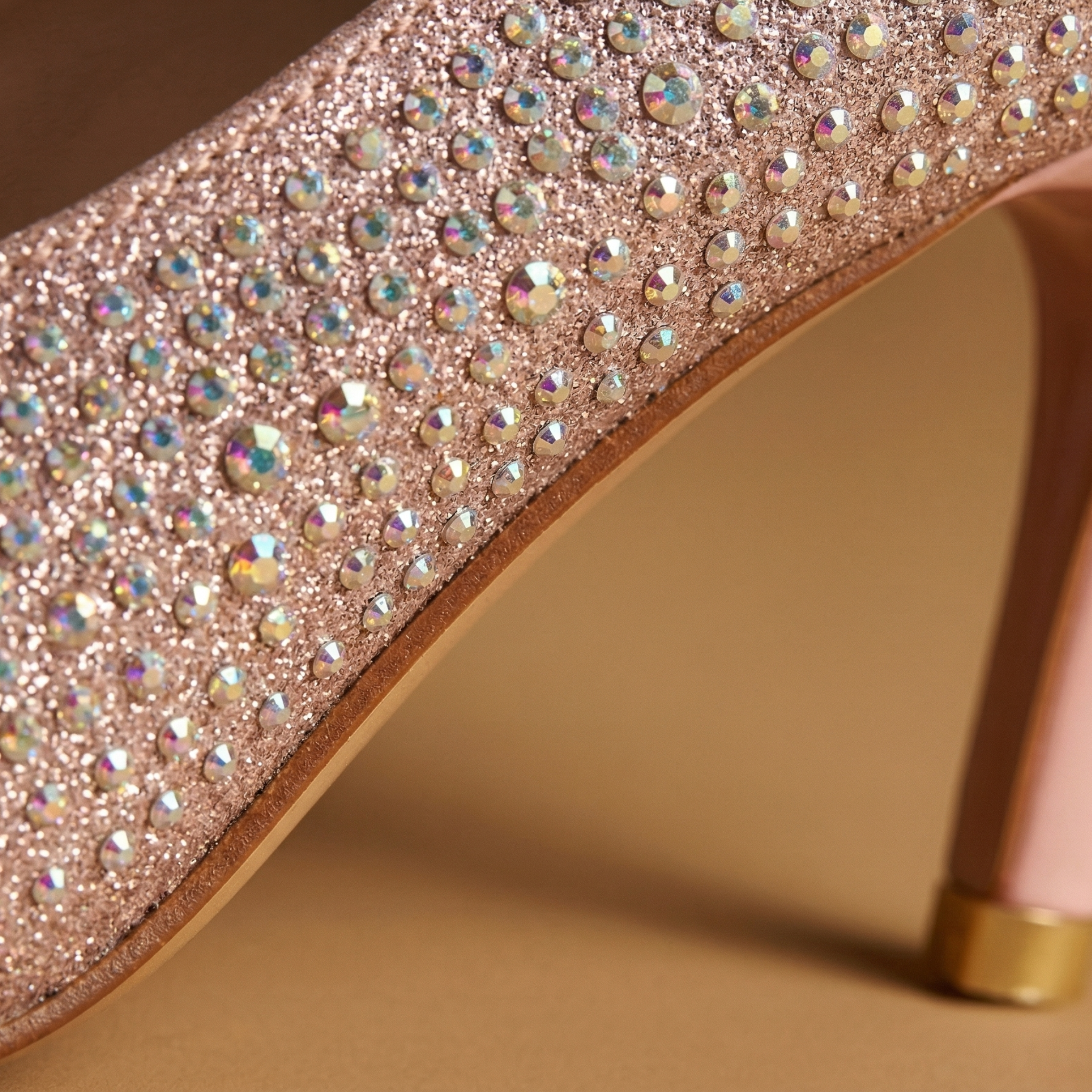 FIG Aura - Crystal Embellished Glitter Stiletto Pump