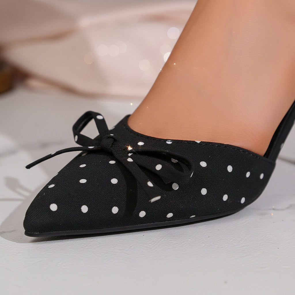 FIG Dot — Polka Dot Bow Pointed Stiletto Heel