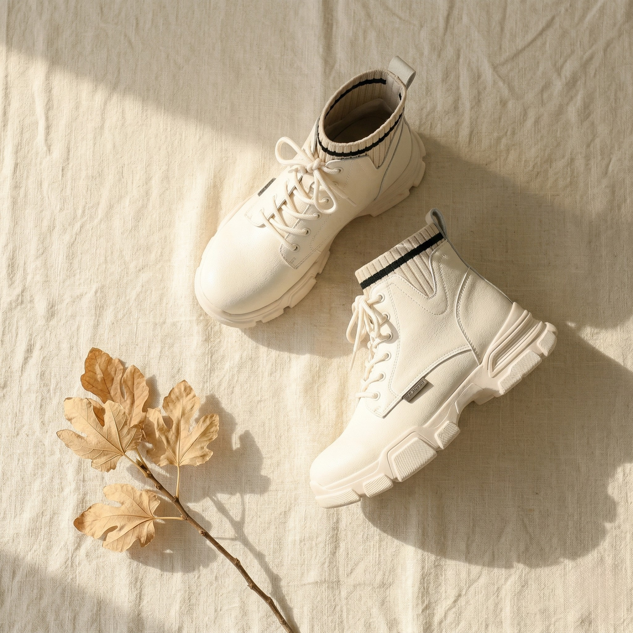 FIG Kova - Sock Collar Chunky Lace-Up High-Top