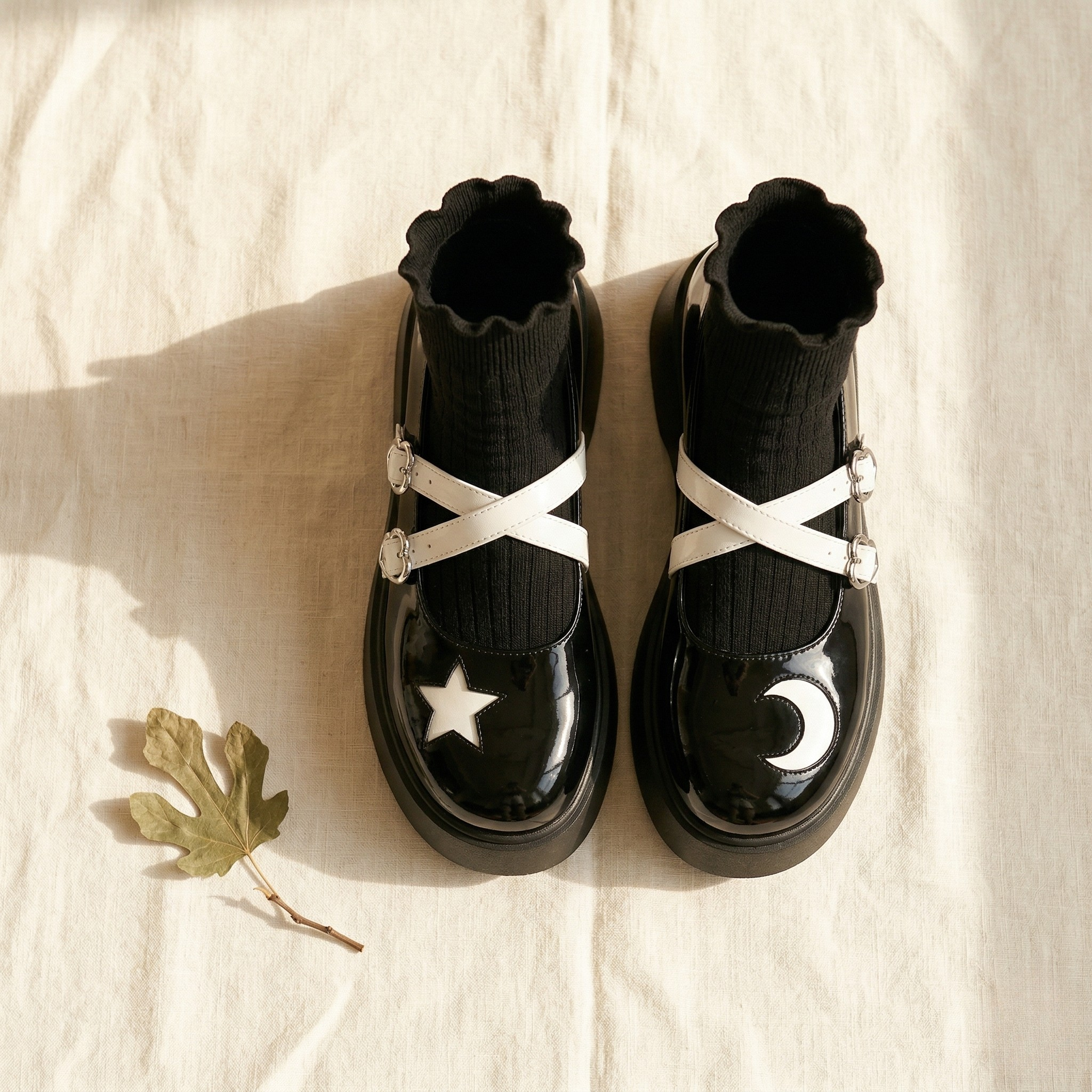 FIG Hana - Heart Buckle Platform Mary Jane