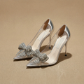 FIG Lumi - Crystal Bow Clear Stiletto Heel