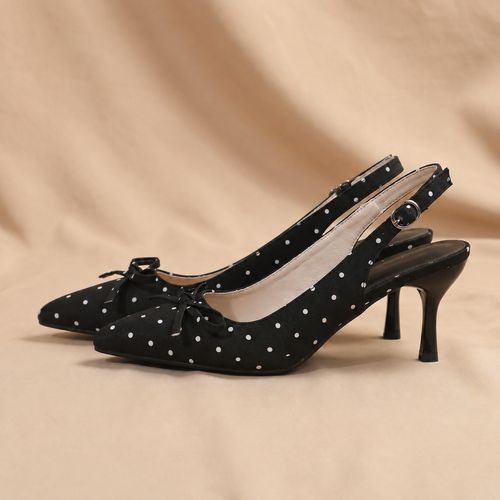 FIG Anya — Polka Dot Pointed Stiletto Heels