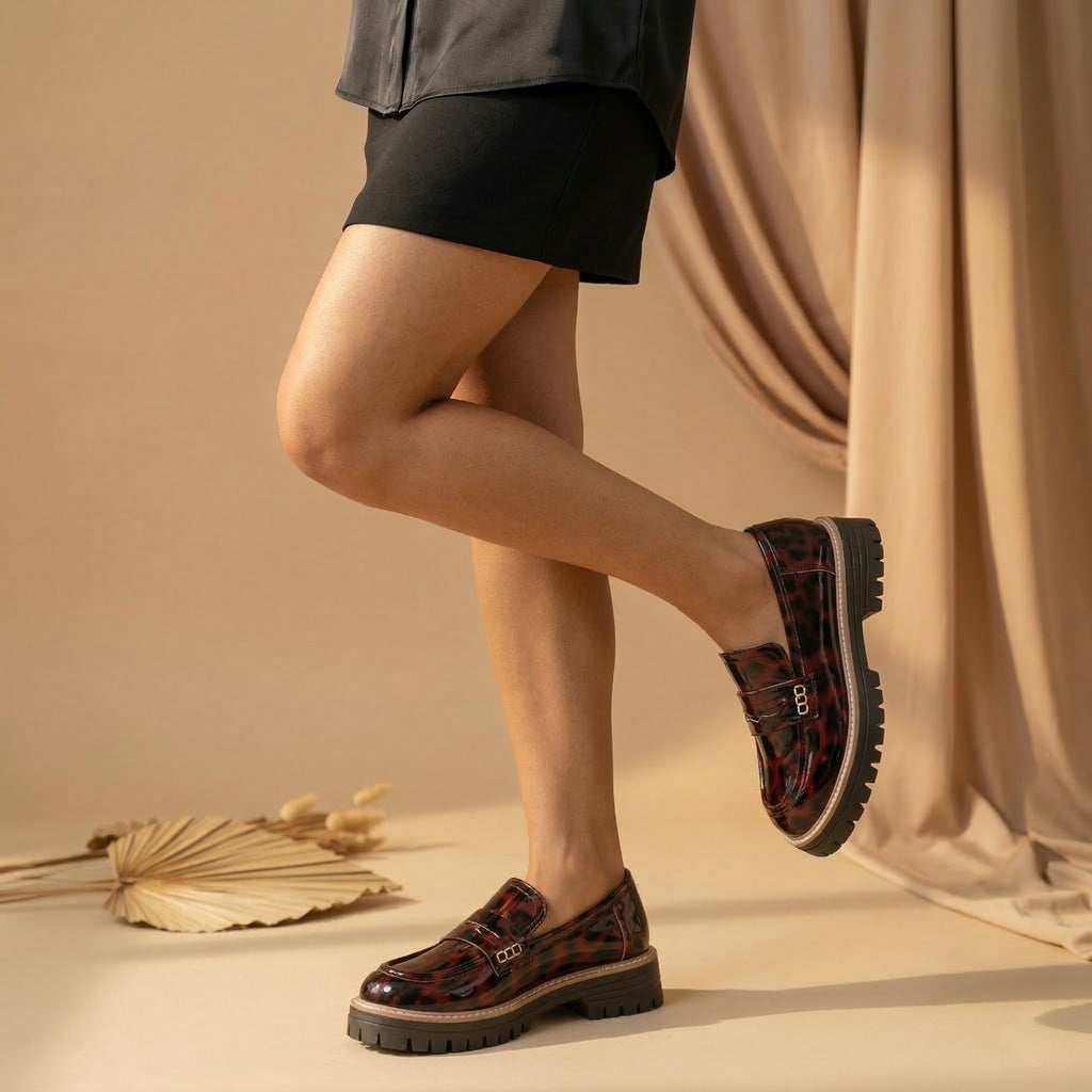 FIG Tora - Patent Leopard Loafer