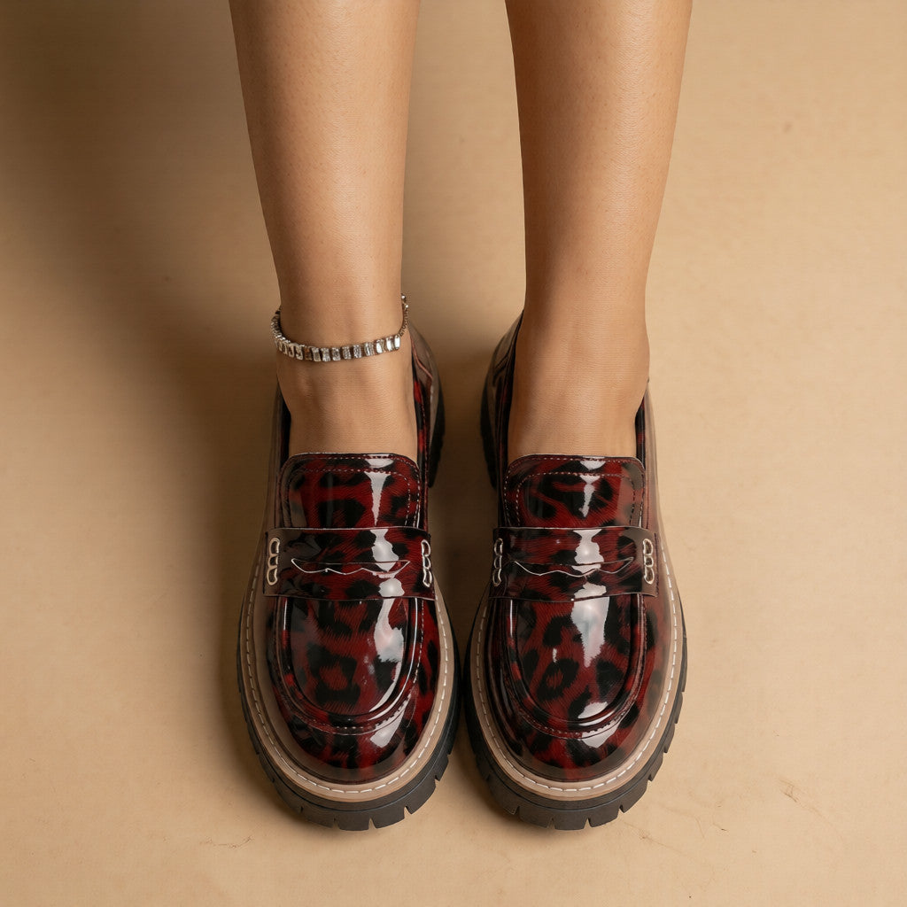 FIG Tora - Patent Leopard Loafer