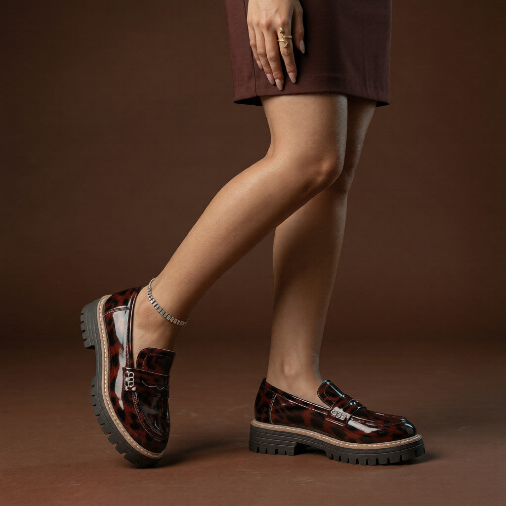 FIG Tora - Patent Leopard Loafer