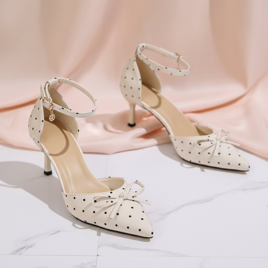 FIG Dot — Polka Dot Bow Pointed Stiletto Heel